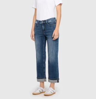 MAC - MAC JEANS - LAURA, Cross authentic Denim blau - Gr. - 44/OL