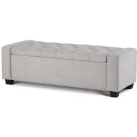 Howjoe Sitzbank Mit Stauraum, Belastbar Bis 200 Kg, Aufbewahrungsbox -123*50*42cm (1-St), Polsterter Sitzmöbel für Wohnzimmer, Schlafzimmer & Flur, 123x50x42cm
