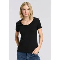 BOSS T-Shirt Rundhalsausschnitt, Waffelstruktur
