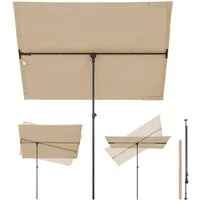 Sekey Balkonschirm 180 x 130 cm Rechteckiger Sonnenschirm Balkon, flexibler Allrounder, LxB: 180,00x130,00 cm, Drehbare Balkonblende, Sonnenschutz für Balkon und Terrasse, UV50+
