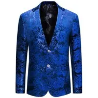 Allthemen Sakko Herren 2 Knöpfe Pailletten Blazer für Party