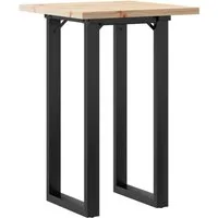 vidaXL Esstisch Esstisch O-Gestell 50x50x75,5 cm Massivholz Kiefer & Stahl (1-St)