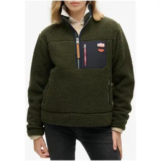 Sherpa Pullover Mit Halbzip und Tasche