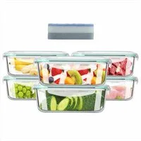 KingLux Frischhaltedose 6 Stück Glasbehälter Mit Deckel 1520ML Vorratsbehälterset aus Glas, Glas, (6-tlg)