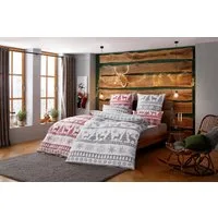 OTTO home Bettwäsche Sindbad in Gr. 135x200 oder 155x220 cm, ideal für Weihnachten, Biber, 2 teilig, Weihnachtsbettwäsche, Winter