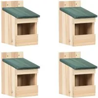 vidaXL Vogelhaus Vogelhäuser 4 Stk. 12x16x20 cm Tannenholz