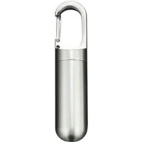 ibettertec Pillendose Pill Box Schlüsselanhänger, aus hochwertigem Edelstahl (Pillendose Schlüsselanhänger Titan, Wasserdicht Reise Klein Pillenbox, Metall Pillenbehälter Lichtgeschützt, Tablettenbox für Unterwegs, Outdoor EDC Kapsel aufbewahrungsbox