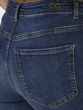 JDY - JDYFINA MW SKINNY ANK JNS DB NOOS DNM dark blue denim - Gr. - XS/34
