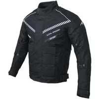 Alpha Speeds Motorradjacke Herren Motorrad Biker Textil Jacke Wasserdicht Jacke mit Protektoren Belüftungssysteme, Innenjacke ist trennbar: All Season, SLIM Schwarz