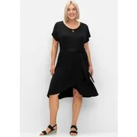 Sheego Strandkleid Jerseykleid Kurzarm