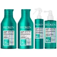 Redken Haarpflege-Set Acidic Grow Full System Set Shampoo + Conditioner + Densifying Spray +, 4-tlg., reichhaltig