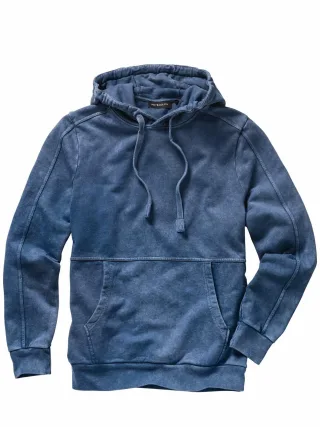 Mey & Edlich Herren Ecken-Kanten-Denimhoodie Blau 100 % Baumwolle (aus nachhaltigem Anbau)