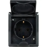 REV Ritter GmbH Aufputz-Steckdose Feuchtraum Steckdose REV RITTER AquaForm Aufputz anthrazit grau, 1-St.