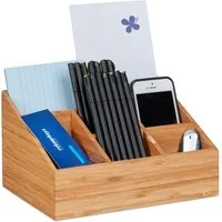 relaxdays Organizer Schreibtisch Organizer 6 Fächer