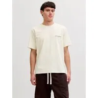 Jack & Jones Kurzarmshirt JORMONTAUK AOP BACK TEE SS CREW NECK Baumwolle, regular fit