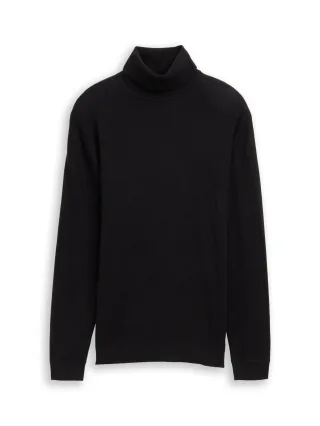 Tom Tailor - Rollkragenpullover mit Kaschmir-Anteil black - Gr. - XL