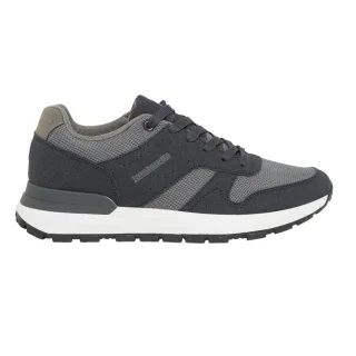 Lambretta - "Echo 2" Matrose Sneaker für Herren, Netzmaterial, Niedrig geschnitten, Flach (Marine/Grau)