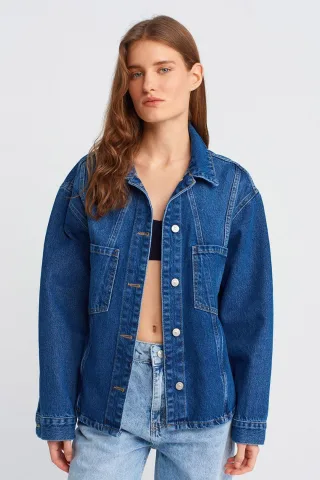 Oversized Baumwoll-Denim-Hemd