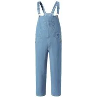 YOUTHUP Jeanslatzhose Herren unifarbige Jeanslatzhose, Overall, lockerer loose fit