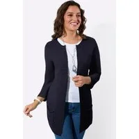 Witt Strickjacke Strickjacke 3/4-Arm Materialmix