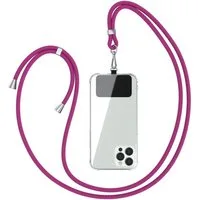 EAZY CASE Handykette Universal für jedes Smartphone zum Umhängen, Hülle für Unterwegs Handyband mit jeder Hülle kombinierbar Pink Silber
