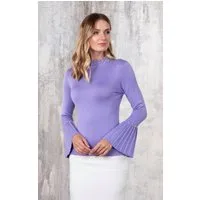 Passioni Strickpullover mit ausgestellten Ärmeln und Perlen