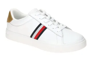 Tommy Hilfiger FW08321 YBS Damen Essential Court Sneaker Strps wei? - white E...