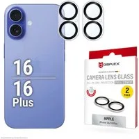 Displex Kameraschutzglas Camera Lens Glass All-In-One Protector Full Cover für Apple iPhone 16, Apple iPhone 16 Plus, Packung, Objektivschutz, Kameraschutz, kratz- & stoßfest