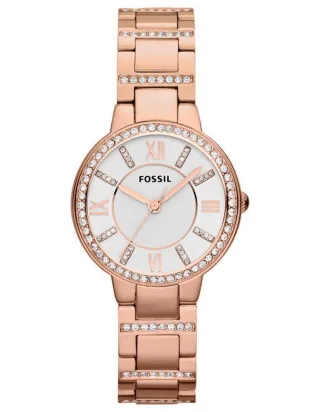 Fossil Virginia roségold Damen Armbanduhr ES3284