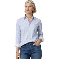 Polo Ralph Lauren Streifenhemd Damen Bluse Heidi Oxford Cotton mit Streifen sofortige Authentifizierung über einen QR-Code möglich