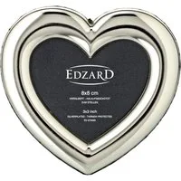 EDZARD Bilderrahmen Herz, (8x8 cm), edel versilbert, anlaufgeschützt