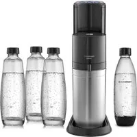 SodaStream Wassersprudler E-DUO Bundle, inkl. 1 CO2-Zylinder, 3x 1L Glasflasche & 1x 1L KSTF-Flasche