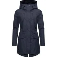 Ragwear Regenmantel Begonia Wasserdichter Damen Übergangsmantel mit großer Kapuze