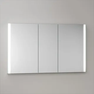 KEUCO Royal Atlas LED Spiegelschrank 120 x 71 x 11,5 cm mit 3 Türen, Spiegelheizung, Unterputz 211201450109