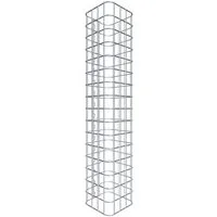 Gabiona Steinsäule Gabionensäule 22 x 22 cm MW 5 x 5 cm eckig - Höhe: 0,80 m, (Gabionensäule 22 x 22 cm MW 5 x 5 cm eckig - Höhe: 0,80 m, 4 mm)