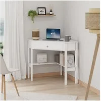 Vicco Eckschreibtisch Velto, Weiß, 75 x 71.6 cm (1-St)