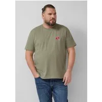 s.Oliver Kurzarmshirt T-Shirt T-Shirt aus Heavy Jersey im Modern Fit mit College-Artwork