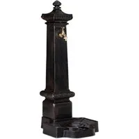 relaxdays Gartenbrunnen Standbrunnen Antik Säule XXL, 38 cm Breite, Wasserbecken BxT: 16x2 cm, (1 tlg)