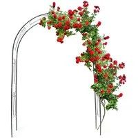 relaxdays Rosenbogen Rankbogen für Rosen mit Verzierung