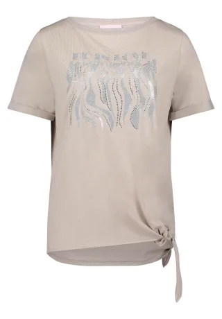 so cosy - Kurzarm-Shirt mit Frontprint beige - Gr. - 38