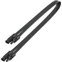 Superflaches Solar-Kabel, 1 Meter schwarz, 0% MWST