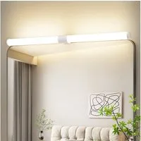 ZMH LED Spiegelleuchte Modern 40/60CM Wandlampe 6W 4000K für schrank Keller, Augenschutz, Einfache Installtion, LED fest integriert, Neutralweiß, Schwarz Klemmbar Wandleuchte Küche