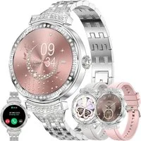 Zevelora Damen's Fitness-Tracker IP68 Wasserdicht mit 123 Sportmodi Premium Smartwatch (3,35 cm/1,32 Zoll, Android/iOS), 1-tlg., Smart Watch Bluetooth Sportuhr Aktivitäts-Tracker für Männer & Frauen