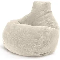 Green Bean Sitzsack Sitzsack Cozy Cord mit Rückenlehne (Indoor, waschbarer Bezug), Bean Bag Bodenkissen Lounge Sitzhocker Relax-Sessel Gamer Gamingstuhl