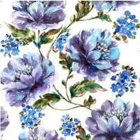 Superfresco Easy Vliestapete Stefanie - Blumen, glatt, (1 St), Blau - 10m x 52cm