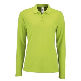 SOLS - "Perfect" Poloshirt für Damen Langärmlig (Apfelgrün)