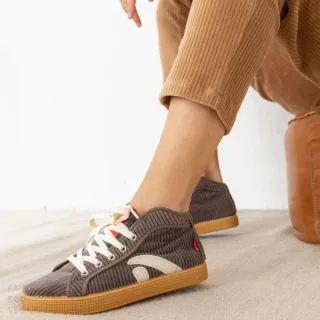 Grand Step Shoes Taylor High Top Sneaker Cord coffee 36