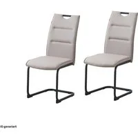 HTI-Living Freischwinger Schwingstuhl DannyP PU Cappuccino (Set, 2 St), Freischwinger Esszimmerstuhl Kunstleder