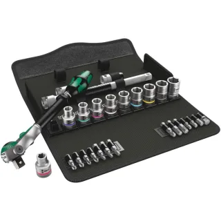 Wera 8100 SC 9 Zyklop Speed-Knarrensatz, 1/2"-Antrieb, zöllig, 28-teilig - 05004079001