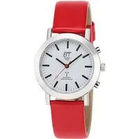 ETT Funkuhr Station Watch ELS-11582-11L, Armbanduhr, Damenuhr, Solar, Lederarmband